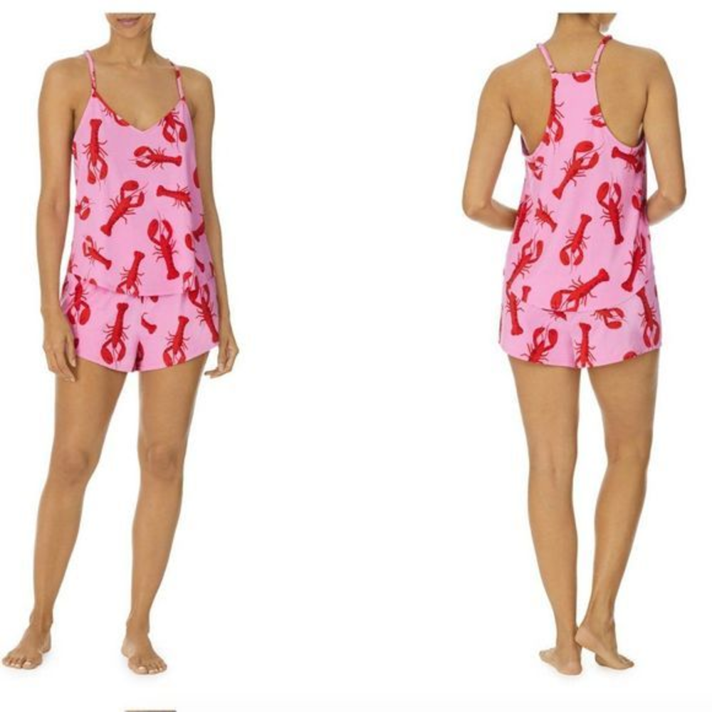 NWOT‎ SHADY LADY Print Short Pajamas in Red Print (S/M)